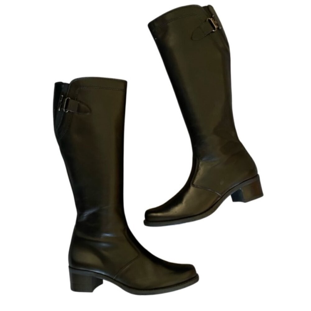 Paul Green Black Leather Riding Boots UK 3 US 5.5